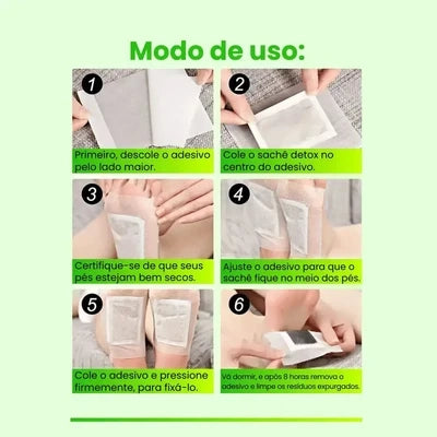 Kit Adesivo Detox - Elimina Dores, Inchaços e Desintoxica - 100% Natural